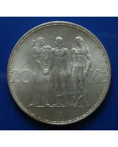 Czechoslovakia 20 Korun1933km# 17