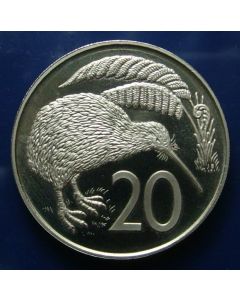 New Zealand  20 Cents1977km# 36.1 Proof
