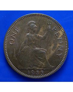 Great Britain 	 penny	1953	 1st portrait; with 'BRITT:OMN', set issue