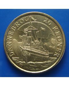 Denmark  20 Kroner2008 km# 928