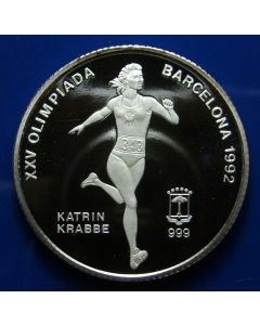 Equatorial Guinea 7000 Franco	1992	 Barcelona Olympics / proof - silver