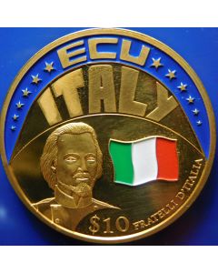 Liberia 	 10 Dollars	2001	 Italy 