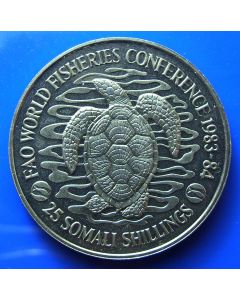 Somalia 	 25 Shillings	1984	 F.A.O. - Green sea turtle, World Fisheries Conference - unc