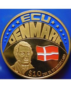 Liberia 	 10 Dollars	2001	 Denmark 