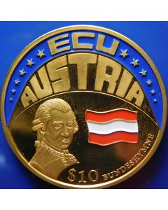 Liberia 	 10 Dollars	2001	 Austria