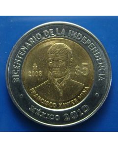 Mexico  5 Pesos2008 km# 898 