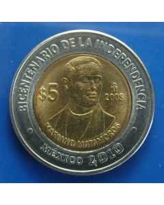 Mexico  5 Pesos2008 km# 902 