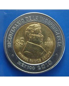  Mexico 	 5 Pesos	2008	 Miguel Ramos Arizpe