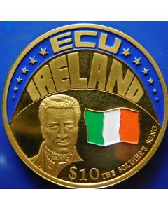 Liberia 	 10 Dollars	2001	 Ireland
