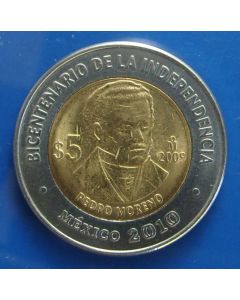 Mexico  5 Pesos2009 km# 910 