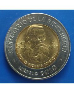 Mexico  5 Pesos2009 km# 911 