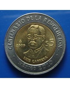 Mexico  5 Pesos2009 km# 913 