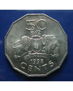 Swaziland  50 Cents1998 km# 52  