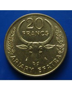 Madagascar  20 Francs1970km#  12  