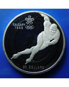 Canada 	20 Dollars	1985	 Speed skater – Silver
