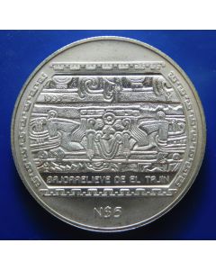  Mexico  5 Nuevo Pesos 1993	 Bajorrelieve Del Tajin -Siler