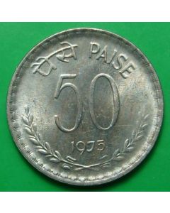 India 50 Paise1975Ckm# 63 Schön# 81