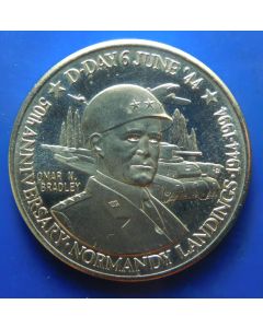 Turks & Caicos Islands 	 5 Crowns	1994	  D-Day Omar N. Bradley