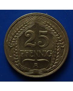 Germany  Empire 25 Pfenning1911A km# 18