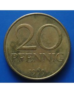 Germany Democratic Republic  20 Pfennig1969 km# 11 