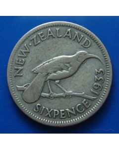 New Zealand  6 Pence1933 km# 2 