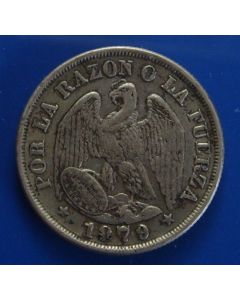 Chile  20 Centavos1879 km#138.2