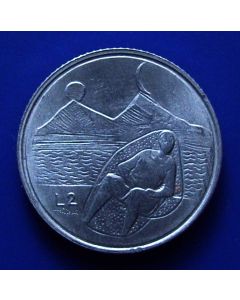 San Marino 	 2 Lire	1976	 Nature offers man his goods