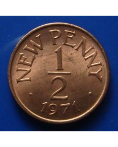 Guernsey  ½ New Penny1971 km# 20 