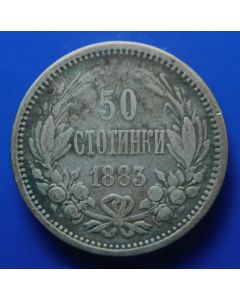 Bulgaria 	50 Stotinki 	1883	 silver