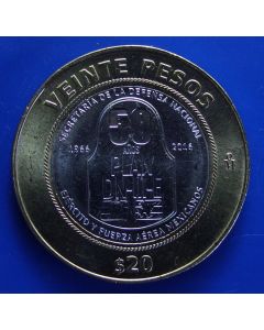 Mexico  20 Pesos2016 km# 988 