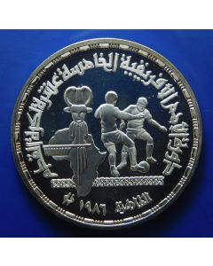 Egypt  5 Pounds	1986	African Soccer Championship Games – Proof / Silver