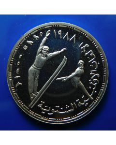 Egypt 	5 Pounds	1988		 Ski jumper and figure skater - Silver / Proof* 