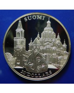 Liberia  20 Dollars 2001  Suomi - Silver / Proof