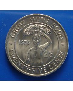 Liberia   25 Cents 1976  unc