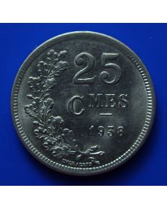Luxembourg 25 Centimes 1938km# 42a1 