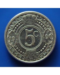 Netherlands Antilles  5 Cents1990 km# 33 