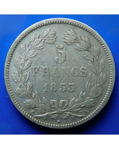 France  5 Francs 1833Akm# 749.1