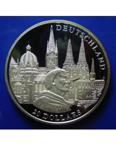 Liberia  20 Dollars 2001  Germany - Silver / Proof