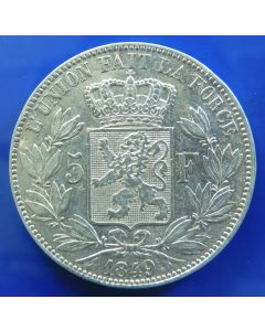 Belgium 	 5 Francs	1849	 Large 9