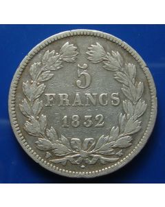 France  5 Francs 1832Wkm# 749.13