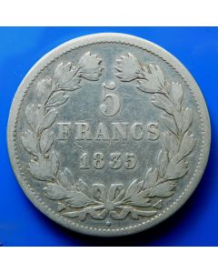France  5 Francs 1835Wkm# 749.13