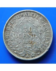 France  50 Centimes 1851Akm# 769.1