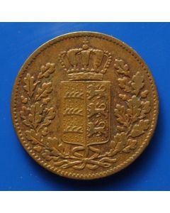 German States  Wurttemberg ½ Kreuzer1847 km# 585