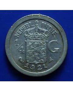 N. East Indies  1/4 Gulden1921km#312 Scholten # 820