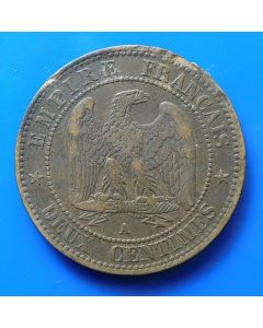 France  2 Centimes 1855MA (a)km# 776.6