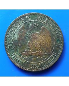 France  2 Centimes 1861BBkm# 796.2