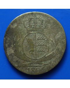 German States  Wurttemberg 6 Kreuzer1806 km# 493 , poor