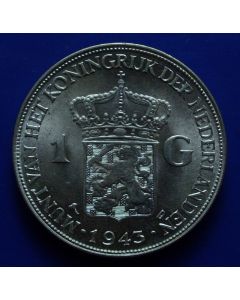 N. East Indies  Gulden1943Dkm#330   Schulman # 1073