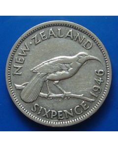 New Zealand  6 Pence km# 8 