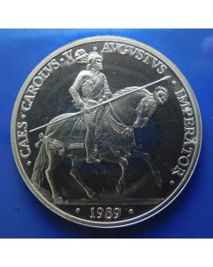 Spain 	 5 Ecu	1989	 Charles V, Holy Roman Emperor – Silver